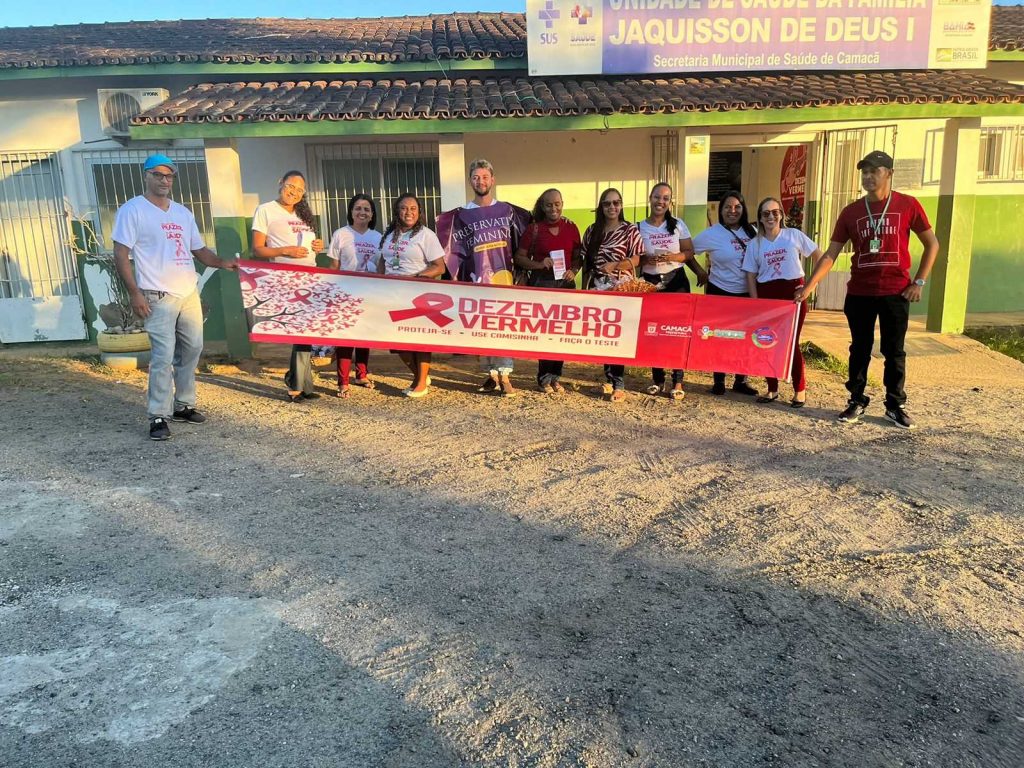 Camacã: Unidade de Saúde Dr. Jaquisson de Deus I, realiza campanha do Dezembro Vermelho