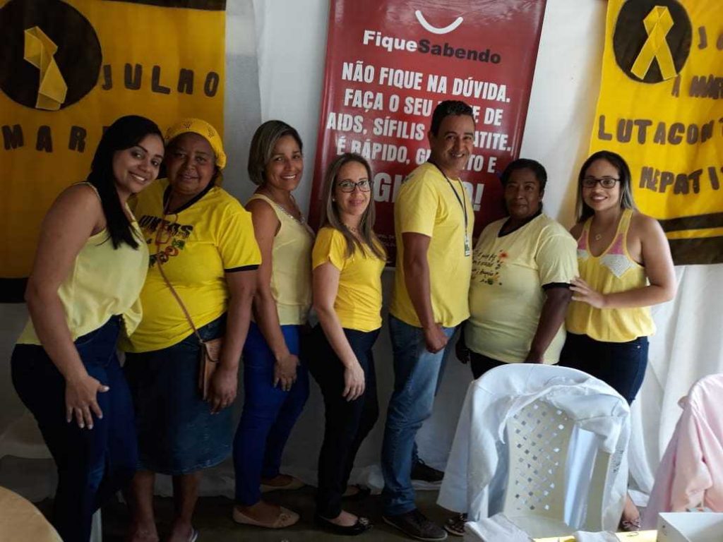 Equipe do PSF Narcísio Araújo encerra a Campanha Julho Amarelo no Bairro da Portelinha