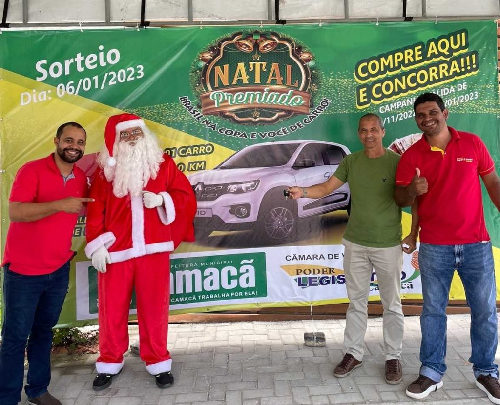 Camacã: Prefeito Paulo do Gás participa da apresentação do carro 0 km da campanha Natal Premiado CDL