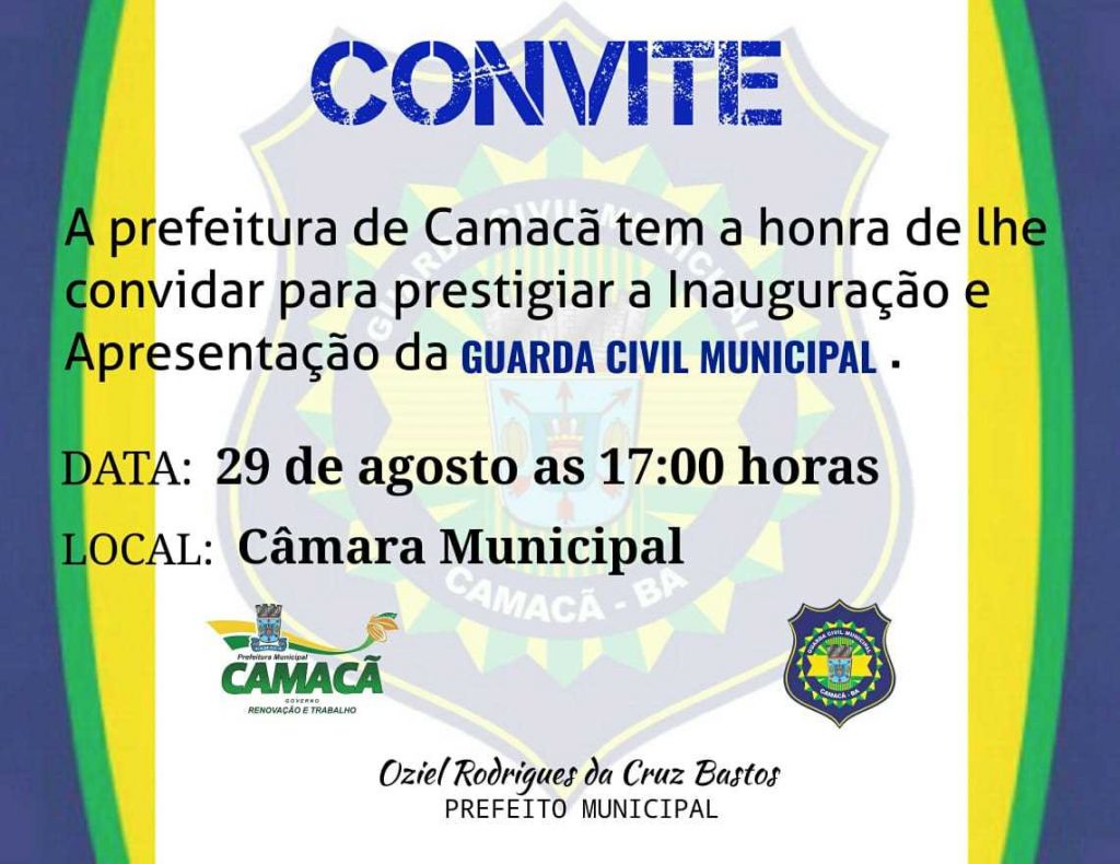 Inauguração e Apresentação da Guarda Civil Militar de Camacã