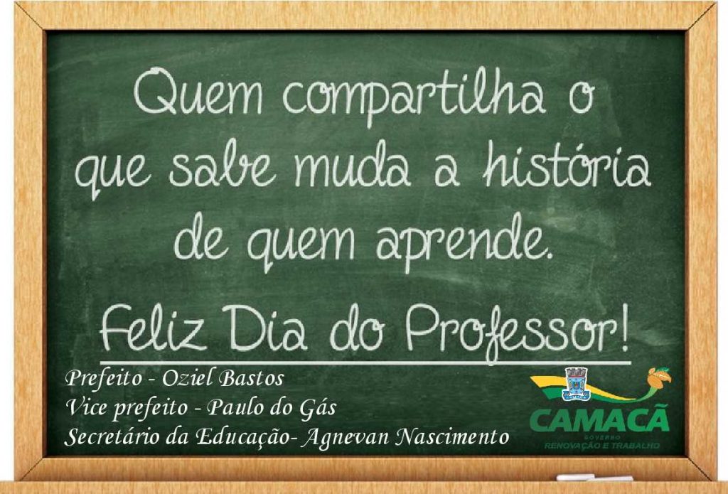 15 de Outubro, dia do Professor