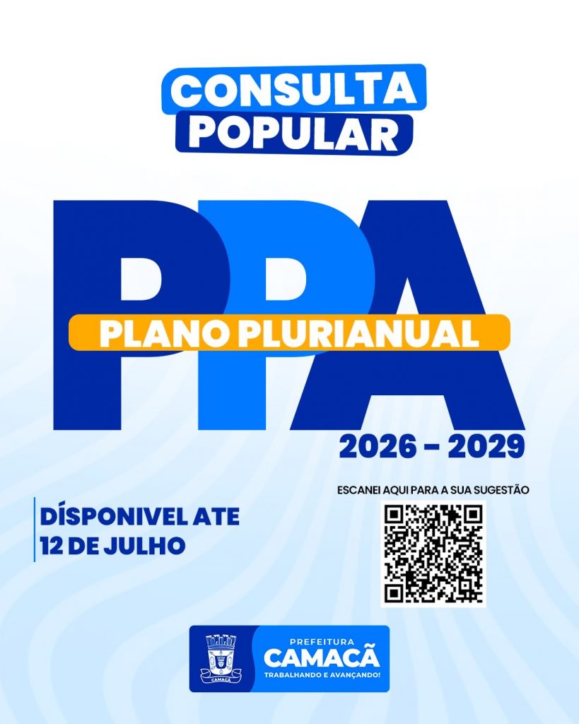 Camacã: O Plano Plurianual já começou e a população pode dar sugestões